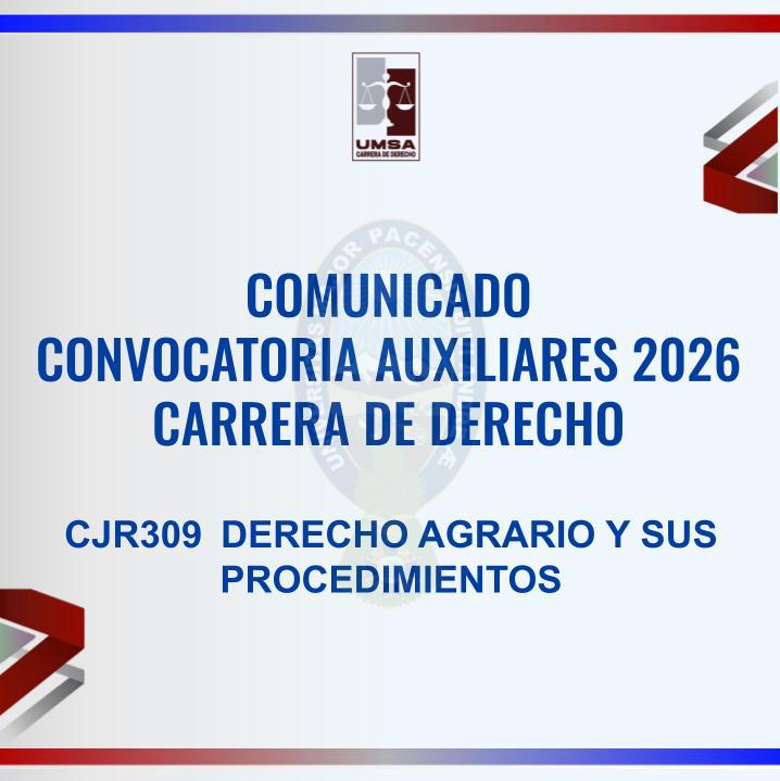 Convocatoria CJR-309