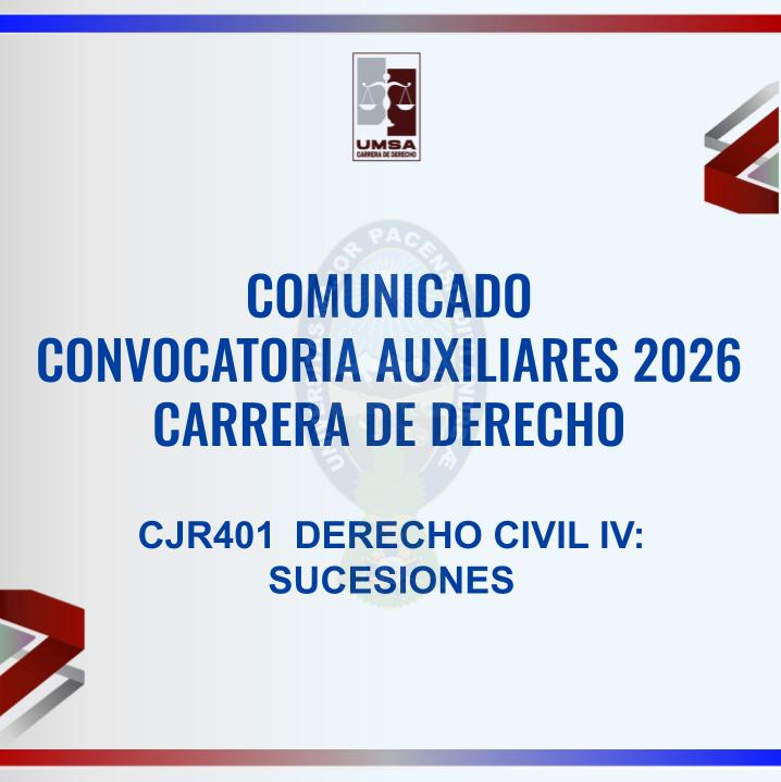 Convocatoria CJR-401