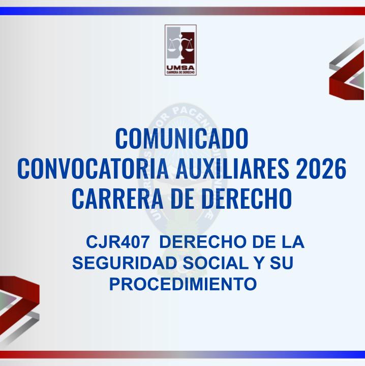 Convocatoria CJR-407